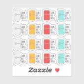 Clean Out Koelkast Retro Koelkast Chore Planner Sticker (Vel)