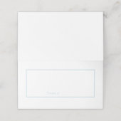Clean Pastel Blauw en Wit Plaats kaart Plaatskaartje (Buitenkant ongevouwen)