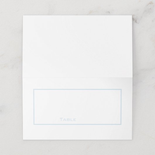 Clean Pastel Blauw en Wit Plaats kaart Plaatskaartje (Buitenkant ongevouwen)