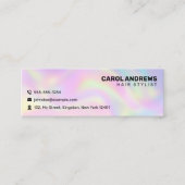Clean Pastel Holografische Kapsalon Mini Visitekaartje (Voorkant)