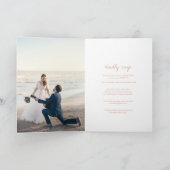 Clean Peach Botanical Photo Elegant Wedding (Binnen)