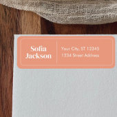 Clean Peach Wedding Script Retouradres Etiket