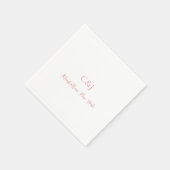 Clean Pink Elegant Wedding Servet (Hoek)