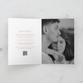 Clean Pink QR Code Elegante bruiloft (Binnen)