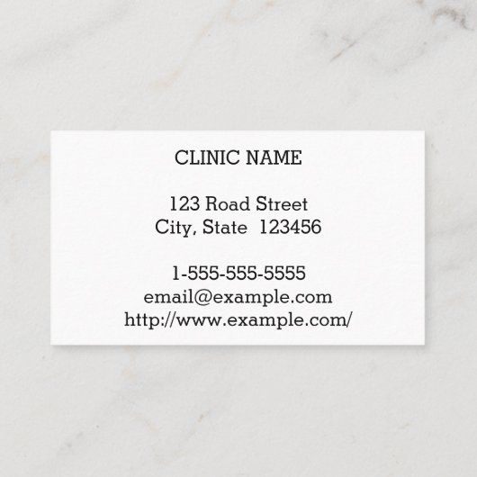 Clean & Plain Dental Surgeon Visitekaartje (Achterkant)