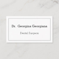Clean & Plain Dental Surgeon Visitekaartje