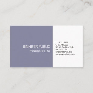 Clean Plain Elegant Colors Moderne Professional Visitekaartje