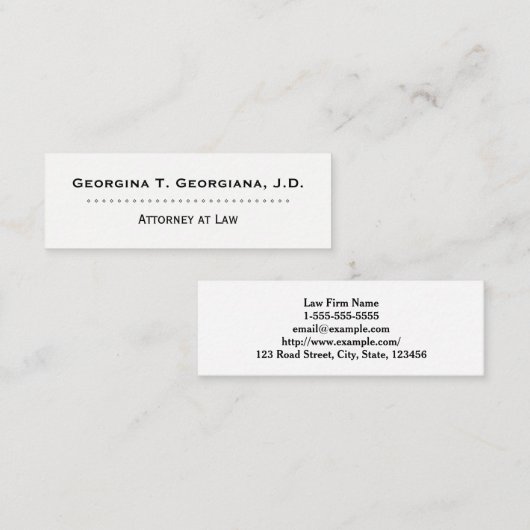 Clean & Professional Attorney Visitekaartje (Voorkant / Achterkant)