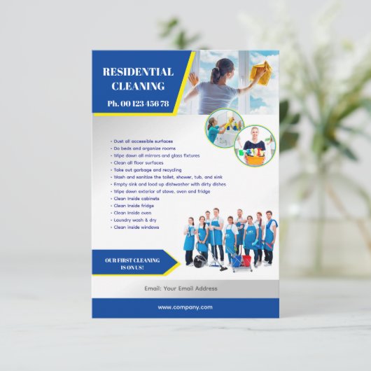 Clean Professional Editable Template  Kaart (Staand voorkant)