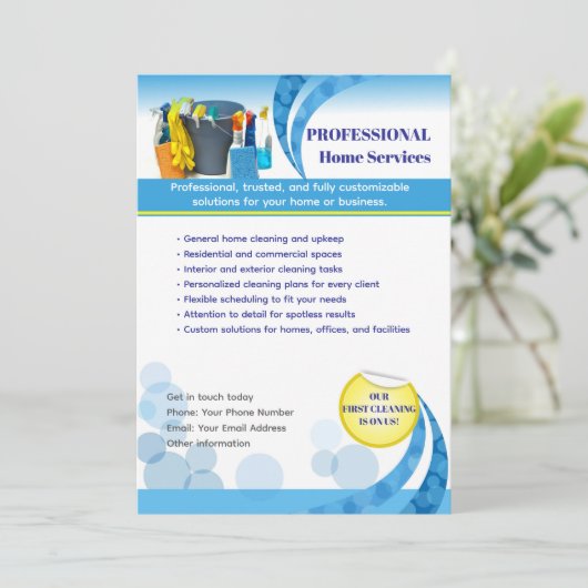 Clean Professional Editable Template  Kaart (Staand voorkant)