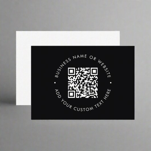 Clean QR Code L Promotionele Zwart & Wit Visitekaartje