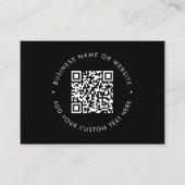 Clean QR Code L Promotionele Zwart & Wit Visitekaartje (Voorkant)