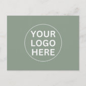 Clean Sage Green Professionele Zakelijke Logo Briefkaart (Voorkant)