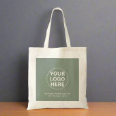 Clean Sage Groen Logo & Tekst l Promotie Branded Tote Bag