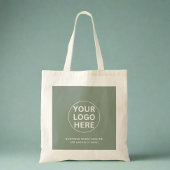 Clean Sage Groen Logo & Tekst l Promotie Branded Tote Bag