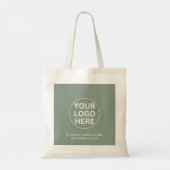 Clean Sage Groen Logo & Tekst l Promotie Branded Tote Bag (Achterkant)
