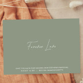 Clean Sage Groen & Wit Minimale Typografie Save The Date