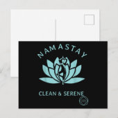 Clean & Serene Yoga Narcotics Anonymous Briefkaart (Voorkant / Achterkant)
