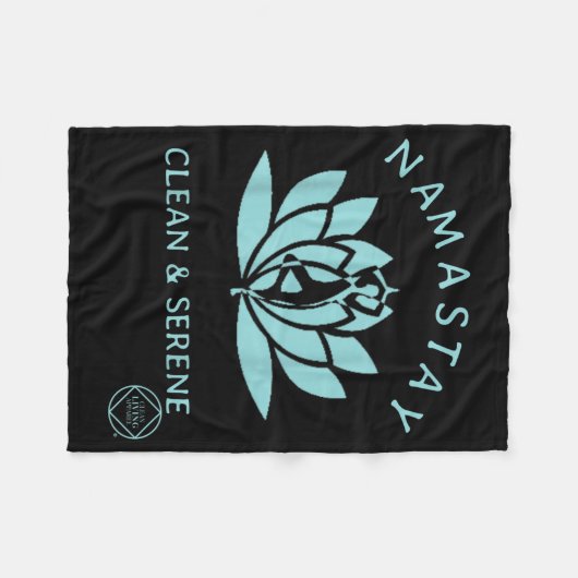 Clean & Serene Yoga Narcotics Anonymous Fleece Deken (Voorkant (Horizontaal))