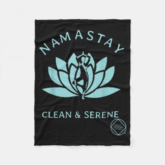 Clean & Serene Yoga Narcotics Anonymous Fleece Deken (Voorkant)