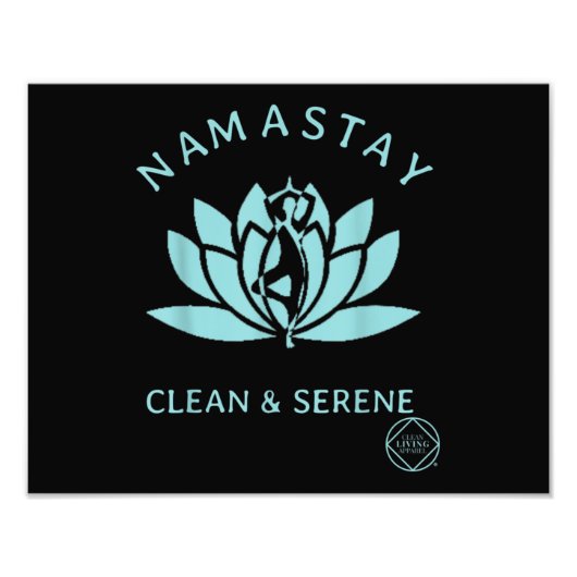 Clean & Serene Yoga Narcotics Anonymous Foto Afdruk (Voorkant)