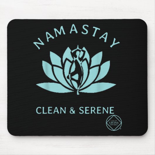 Clean & Serene Yoga Narcotics Anonymous Muismat (Voorkant)