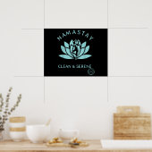 Clean & Serene Yoga Narcotics Anonymous Poster (Keuken)
