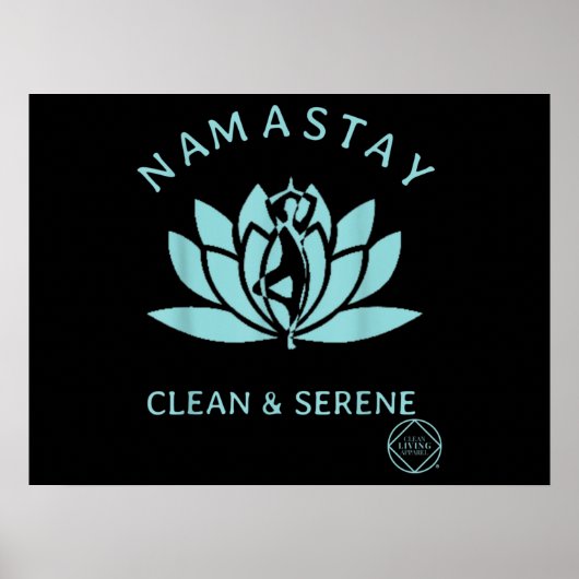 Clean & Serene Yoga Narcotics Anonymous Poster (Voorkant)