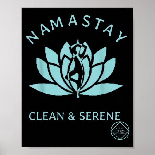 Clean & Serene Yoga Narcotics Anonymous Poster (Voorkant)