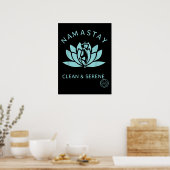 Clean & Serene Yoga Narcotics Anonymous Poster (Keuken)