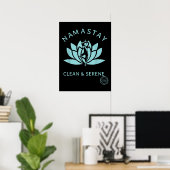 Clean & Serene Yoga Narcotics Anonymous Poster (Thuiskantoor)