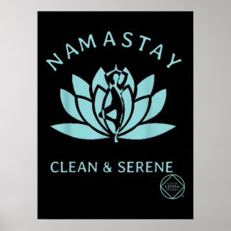 Clean & Serene Yoga Narcotics Anonymous Poster