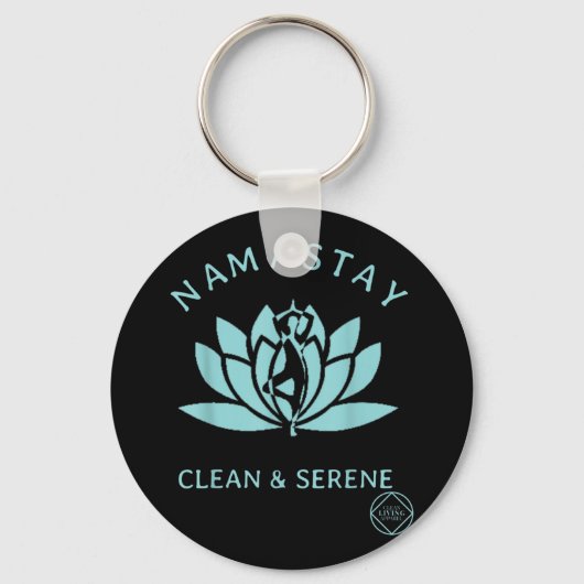 Clean & Serene Yoga Narcotics Anonymous Sleutelhanger (Voorkant)