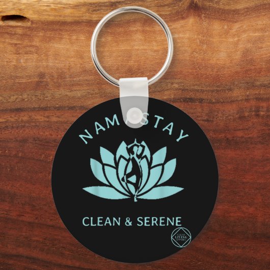 Clean & Serene Yoga Narcotics Anonymous Sleutelhanger (Voorkant)