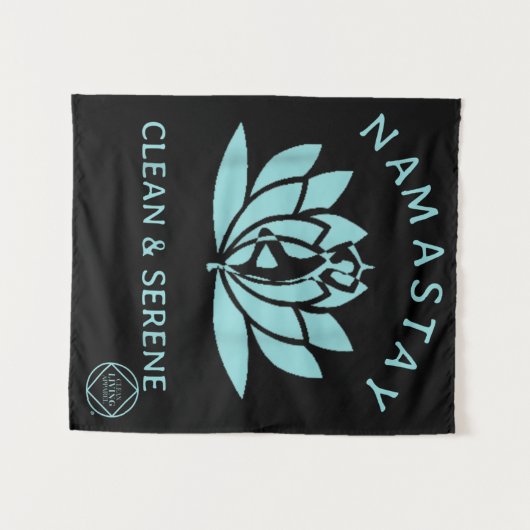 Clean & Serene Yoga Narcotics Anonymous Wandkleed (Voorkant (horizontaal))