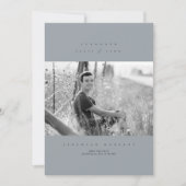 Clean Serif Afstuderen Invitation Kaart (Voorkant)