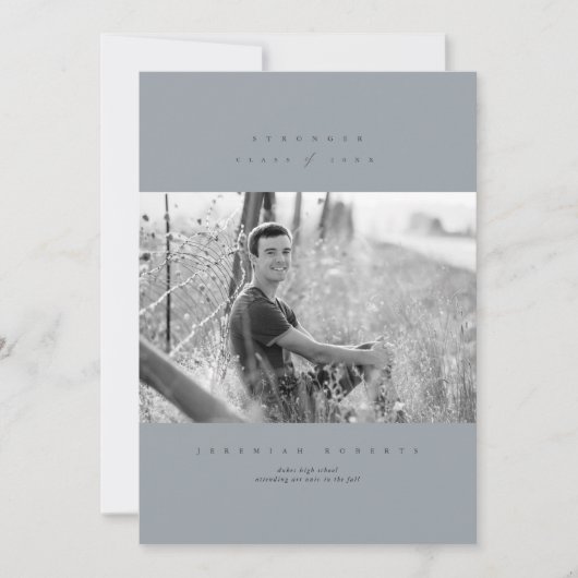 Clean Serif Afstuderen Invitation Kaart (Voorkant)