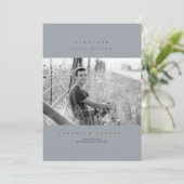 Clean Serif Afstuderen Invitation Kaart (Staand voorkant)