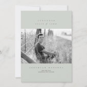 Clean Serif Afstuderen Invitation Kaart (Voorkant)