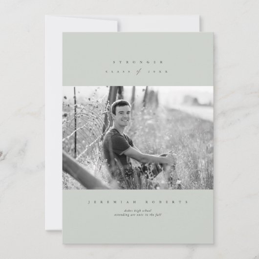 Clean Serif Afstuderen Invitation Kaart (Voorkant)