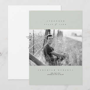 Clean Serif Afstuderen Invitation Kaart