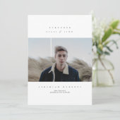 Clean Serif Afstuderen Invitation Kaart (Staand voorkant)