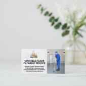 Clean Service | Schoonmaakvloer voor Janitor Visitekaartje (Staand voorkant)
