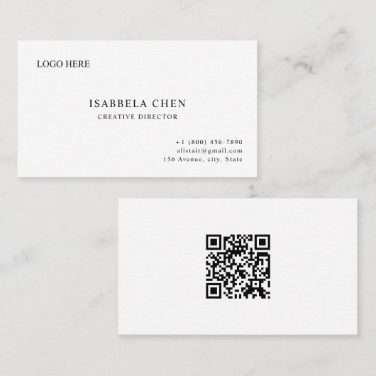 Clean Sharp Modern Business Card Concept Visitekaartje (Voorkant / Achterkant)