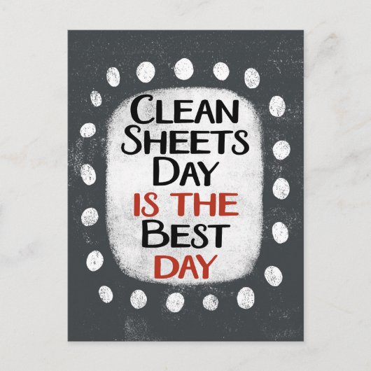 Clean Sheets Day Briefkaart (Voorkant)