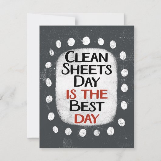 Clean Sheets Day Wenskaart Kaart (Voorkant)