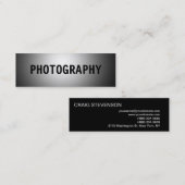 Clean Simple Black Out-fotograaf Visitekaartje (Voorkant / Achterkant)