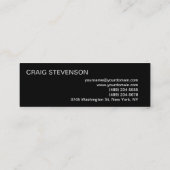 Clean Simple Black Out-fotograaf Visitekaartje (Achterkant)