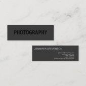 Clean Simple Black Out-fotograaf Visitekaartje (Voorkant / Achterkant)