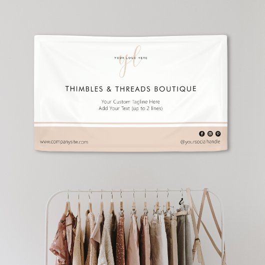 Clean & Simple Business Logo Event Marketing Spandoek